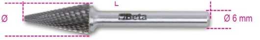 BETA DILTELĖ / PJOVYKLĖ SUKAMASIS KŪGINIS 9,5 x 16 mm BOTAS 6 mm 426MD/T9,5