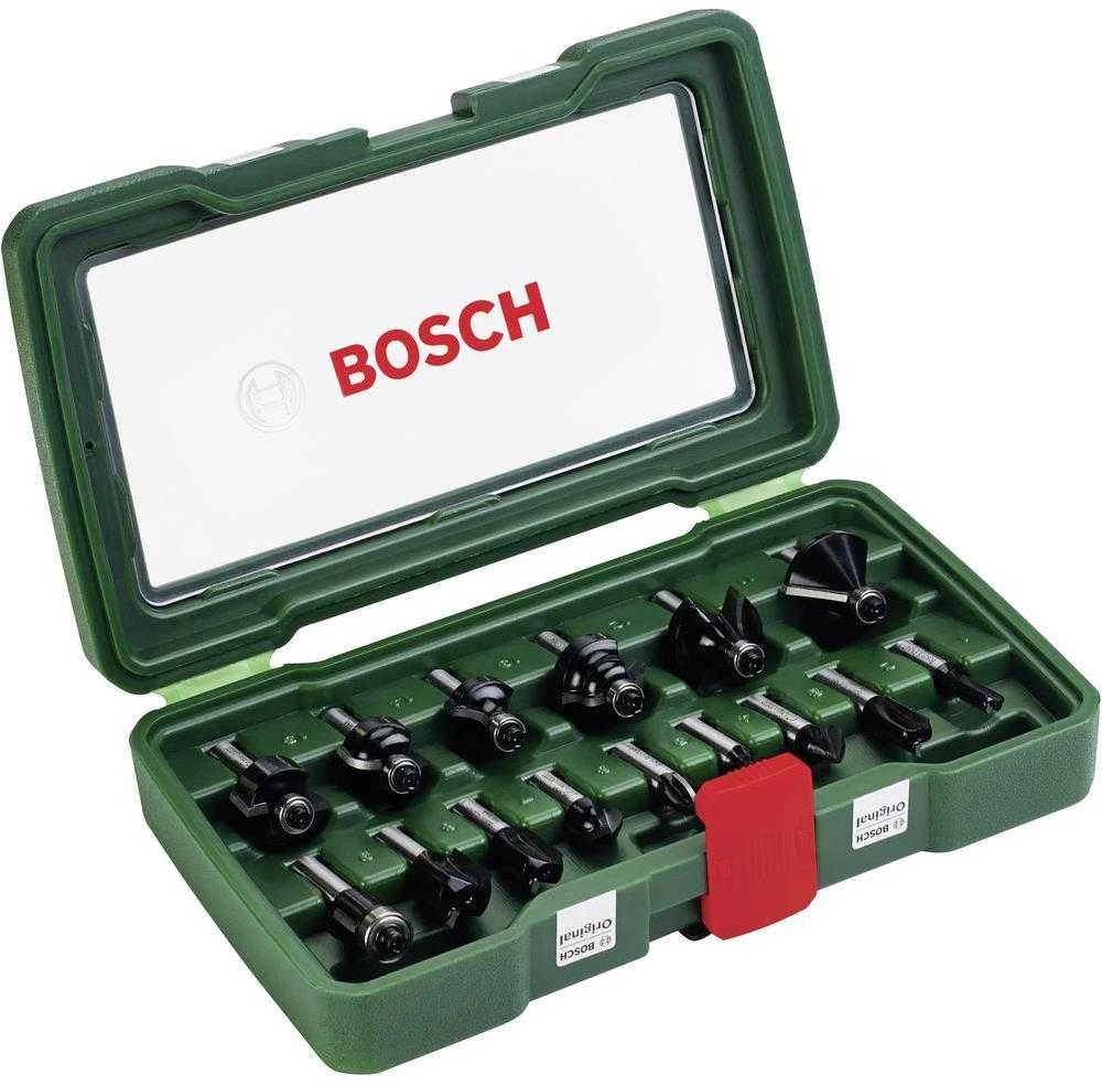 Bosch 15 frezų komplektas 8 mm kotu