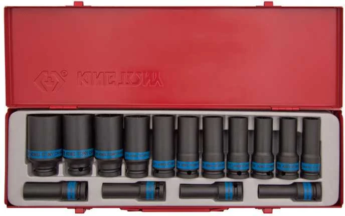 KING TONY ILGIEJI POVEIKINIAI LIZDAI 1/2 "SET 15 vnt. 10-32mm