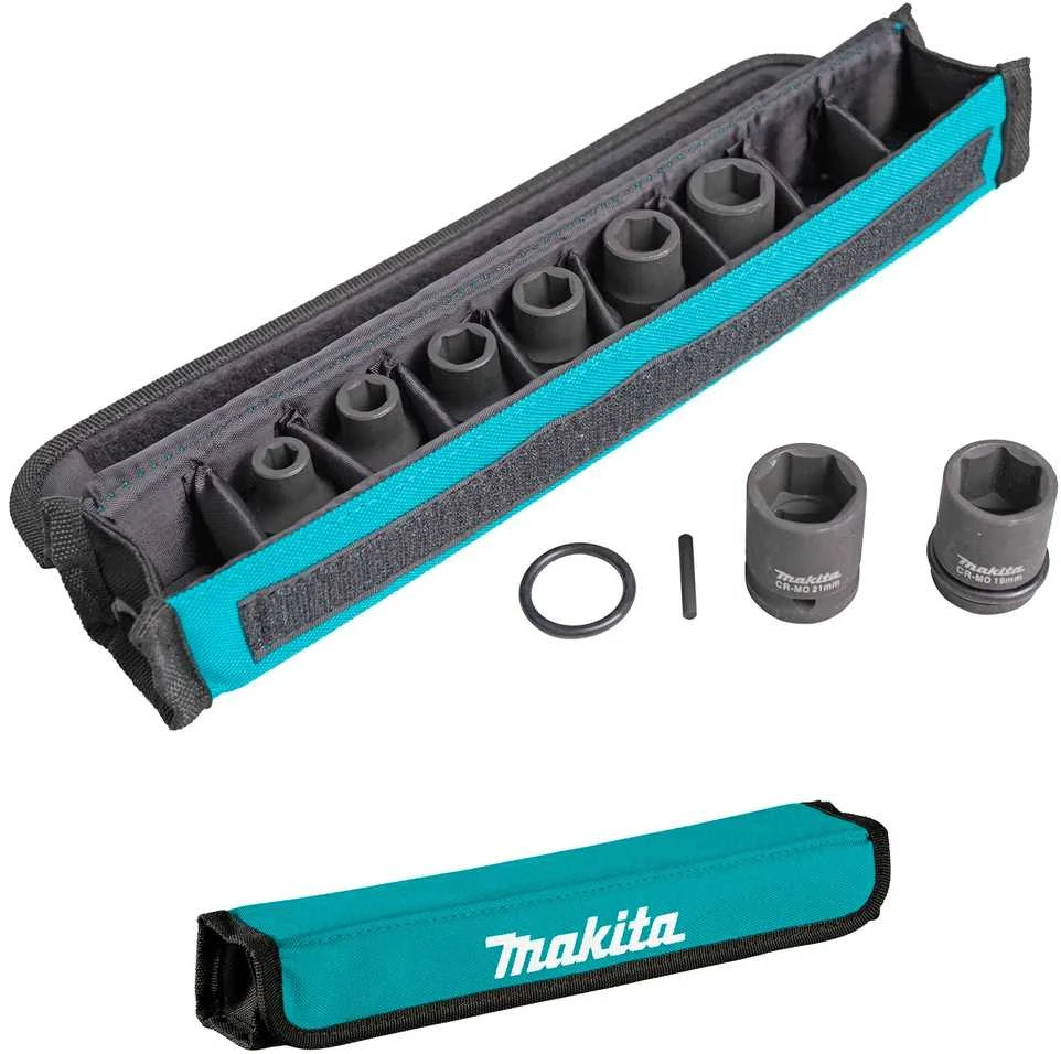 Makita Sukimo antgalių komplektas 8 vnt. E-02989 1/2" • CR-MO • 8 vnt