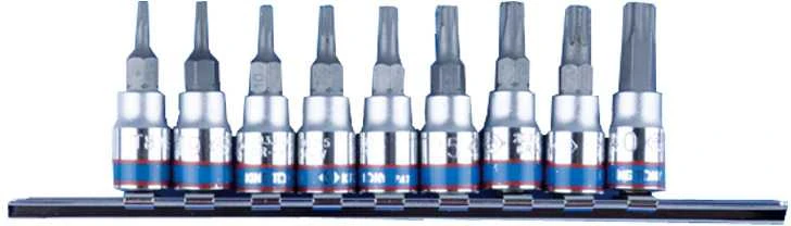 KING TONY KOMPLET NASADEK 1/4" TORX 9 vnt. 2033 T8 - T40
