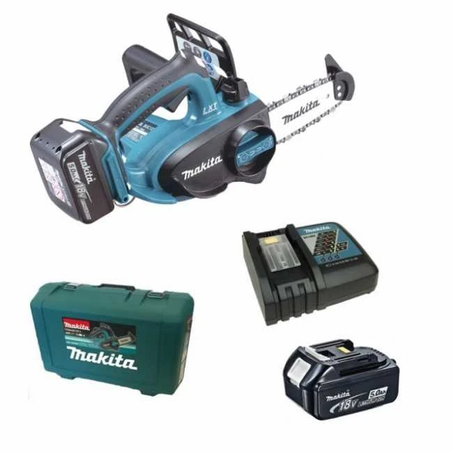 MAKITA grandininis pjūklas 18V DUC122RTE 11,5cm 2x5,0Ah