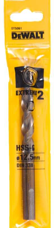 Grąžtas metalui DeWalt Extreme2, DIN 338; 12,5x151 mm