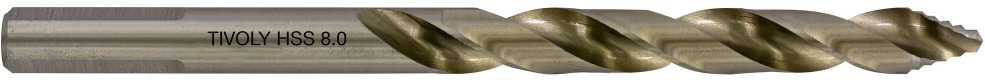 Tivoly Metalo grąžtas 8.0x117mm, "Smart Point" pakopinis antgalis - 5vnt