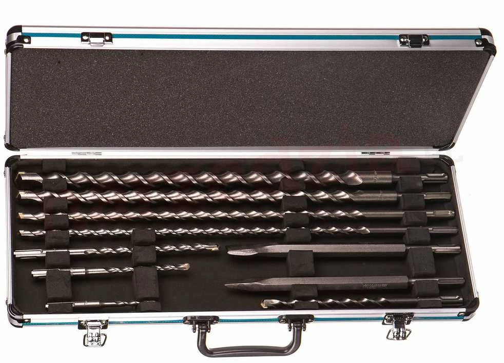 Grąžtas Grąžtų ir kaltų komplektas betonui Makita D-42385; SDS-plus; 10 vnt.