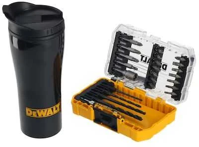 Dewalt grąžtų, sukimo antgalių ir terminio puodelio rinkinys DT70707, 26 vnt.