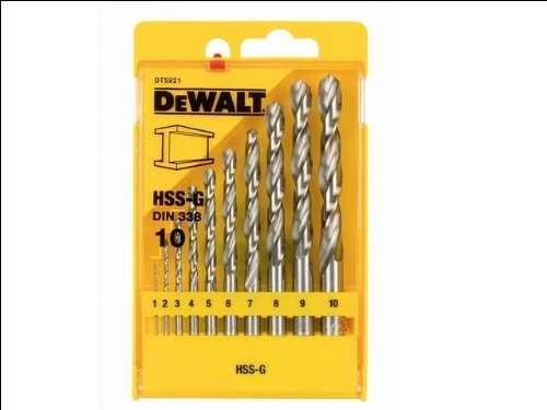 Grąžtas Grąžtų komplektas metalui DeWalt DT5921-QZ; 1-10 mm; 10 vnt.