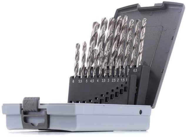 Grąžtas 19 dalių metalo grąžtų rinkinys RUKO HSS-G