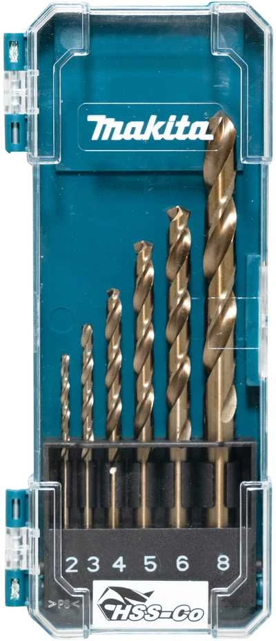 Grąžtas Makita HSS-CO metalo grąžtų rinkinys, 6 cnt (2,3,4,5,6,8mm) D-75758