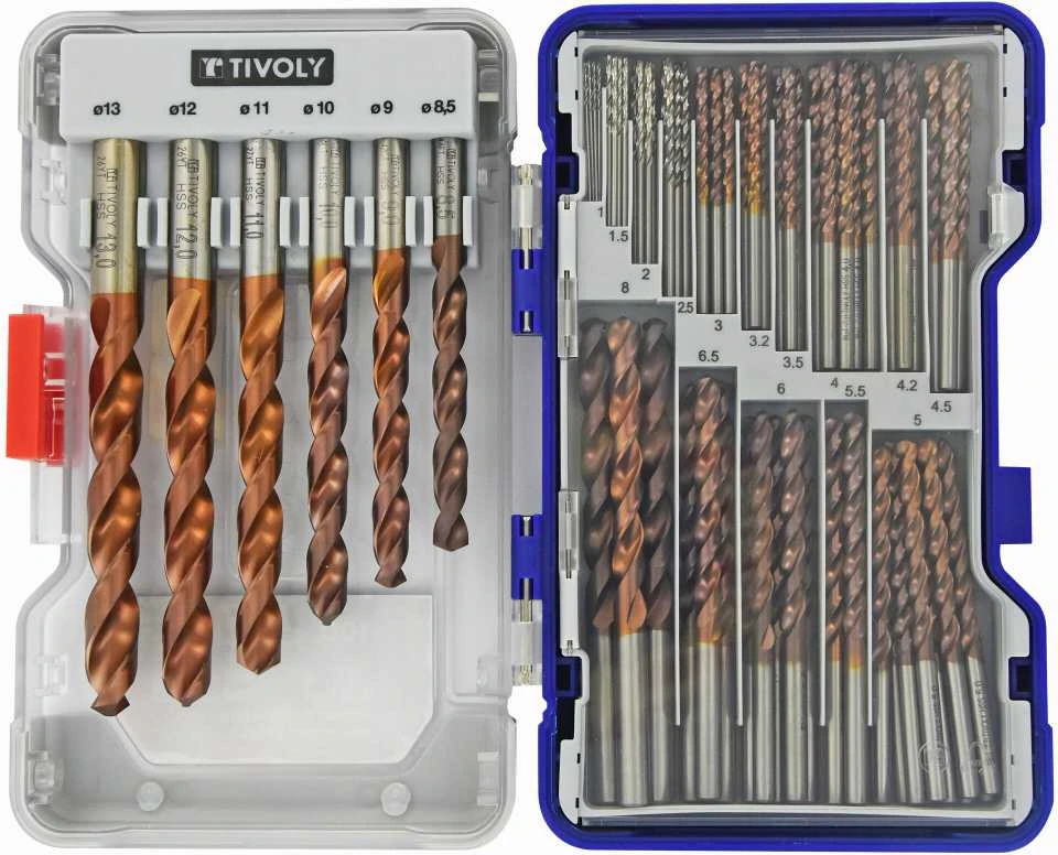 Grąžtas Tivoly Metalo grąžtų rinkinys FURIUS HSS 1-13mm, 100vnt