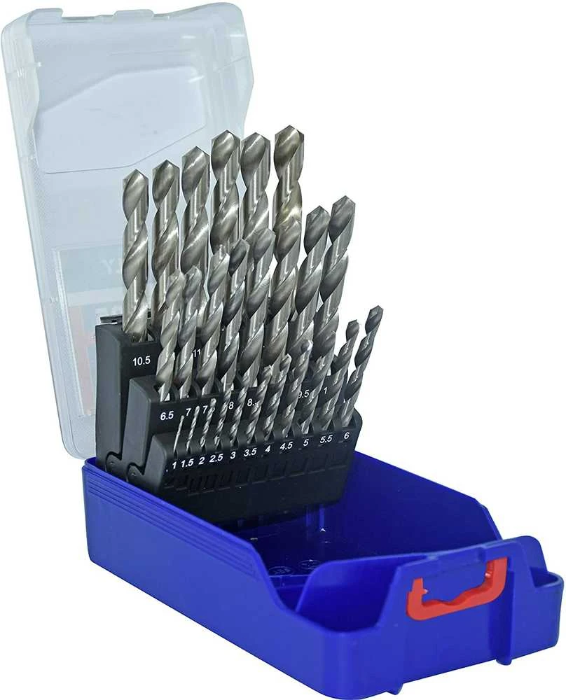 Grąžtas Tivoly Metalo grąžtų rinkinys HSS Ø1-13 mm, 118° "Split point", 25vnt./kpl.