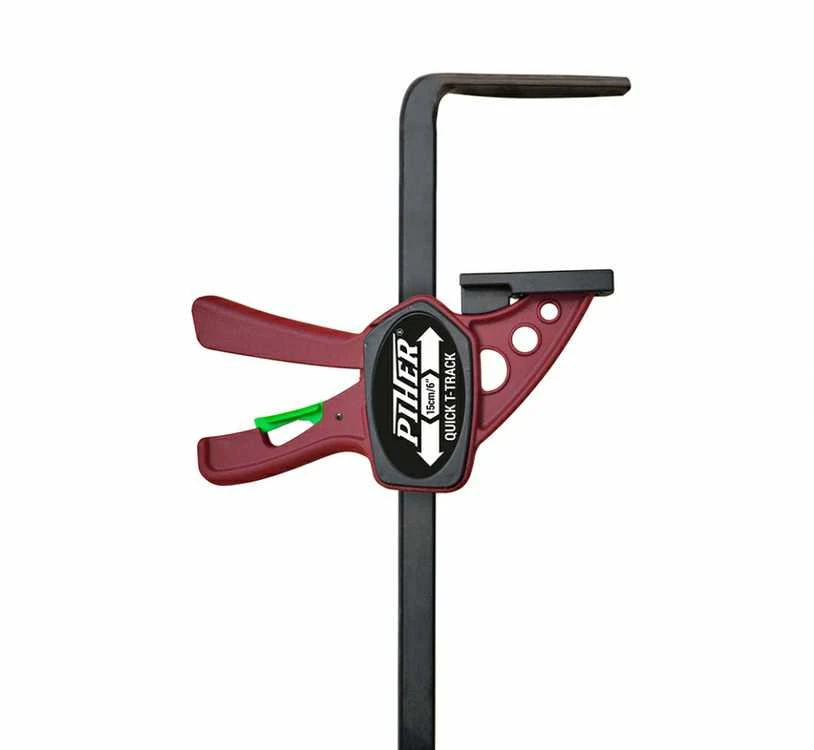 Greitos fiksacijos spaustuvas liniuotėms ir darbastaliams Piher Quick T-Track 7x22cm, max 60kg