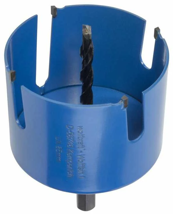 Grąžtas Gręžimo karūna su koteliu ir centr. grąžtu Wolfcraft HM/CT; 68x60 mm