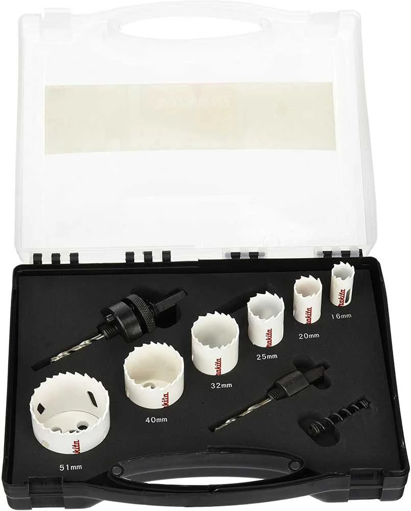 Grąžtas Makita HSS Bi-Metal gręžimo karūnų komplektas 9-dydžiai D-47123