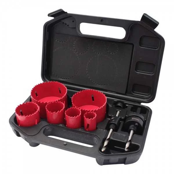 Yato bimetalinių gręžimo karūnų rinkinys 8 vnt. 22-73 mm YT-3380