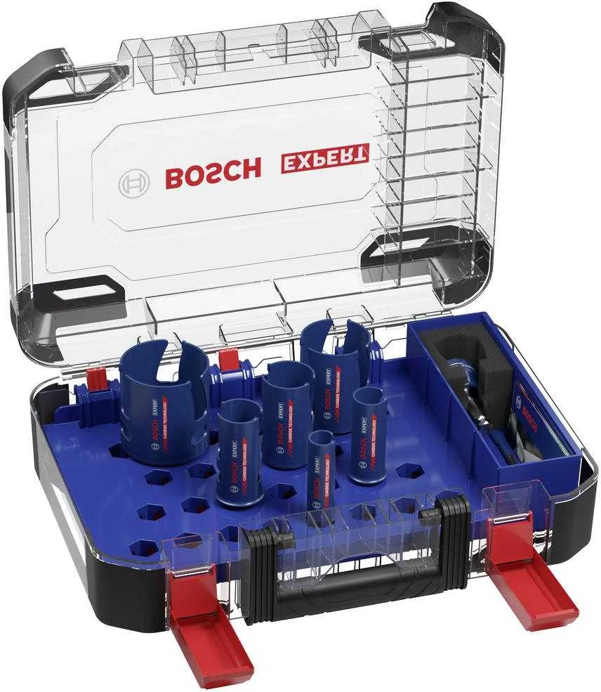 Gręžimo karūnų rinkinys Bosch EXPERT CONSTRUCTION MATERIAL; 20-64 mm; 10 vnt.