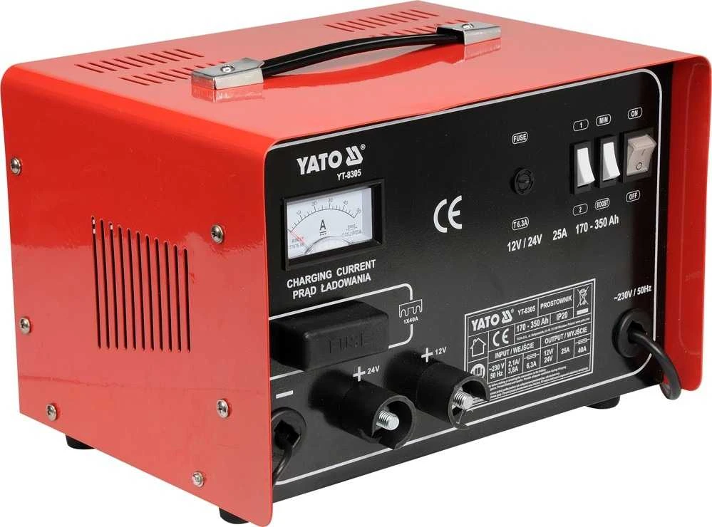 YATO Įkroviklis SU PADOVANČIU 25A 12V / 24V 170 - 350Ah