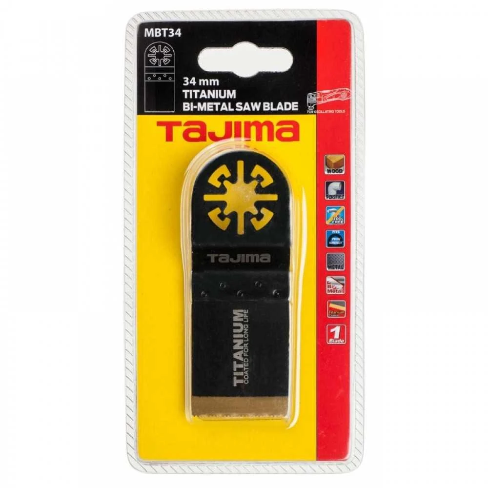 Tajima geležtė universali Bimetalinė su TiN danga multifunkciniam įrankiui 34mm, skirta medžiui, plastikui, metalui