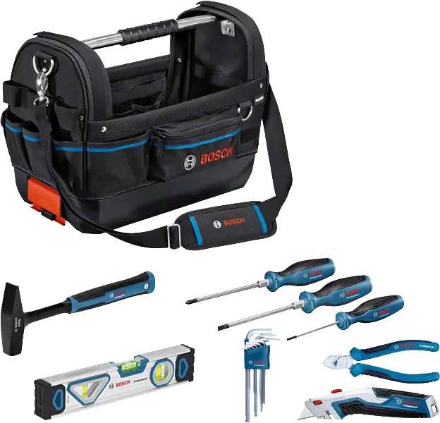 Bosch Toolbag GWT 20 ir rankiniai įrankiai