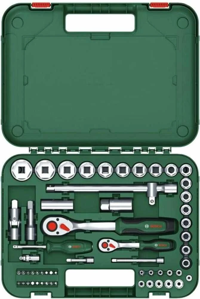 Bosch 1/4 1/2 Terkšlinis raktas rinkinys, 57 vnt.