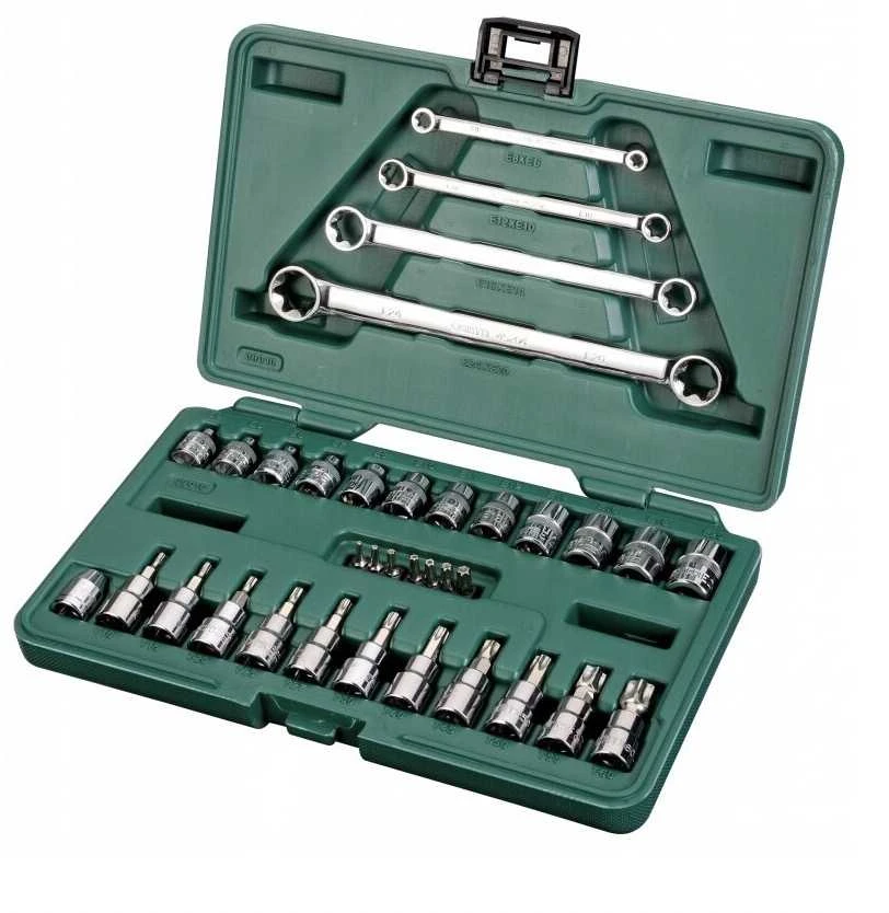 SATA Rinkinys KLUCZY TORX 35el 1/4" 3/8 WALIZKA