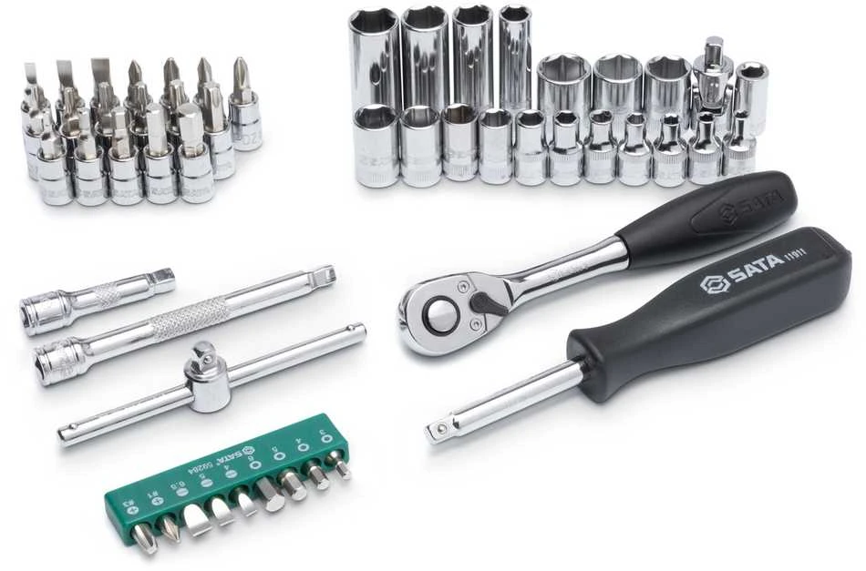 1/4" galvučių rinkinys SATA (52vnt)