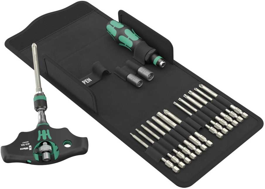 Įrankių komplektas Wera Kraftform Kompakt 400 RA SHK Set 1; 18 vnt.