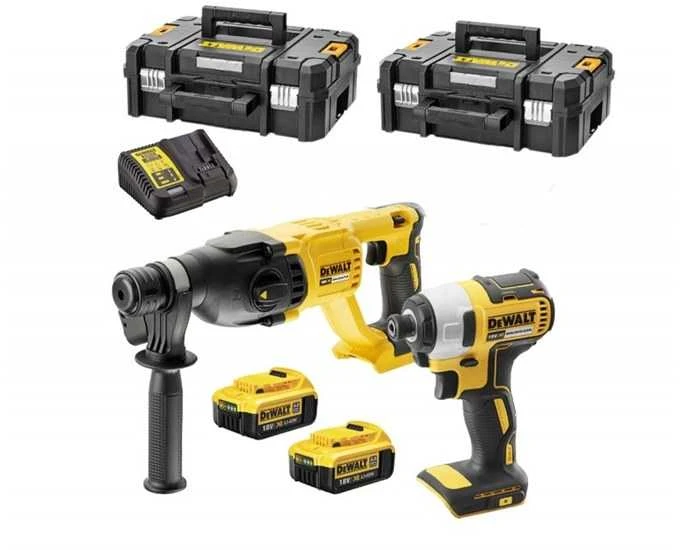 Dewalt 18V įrankių komplektas su lagaminais