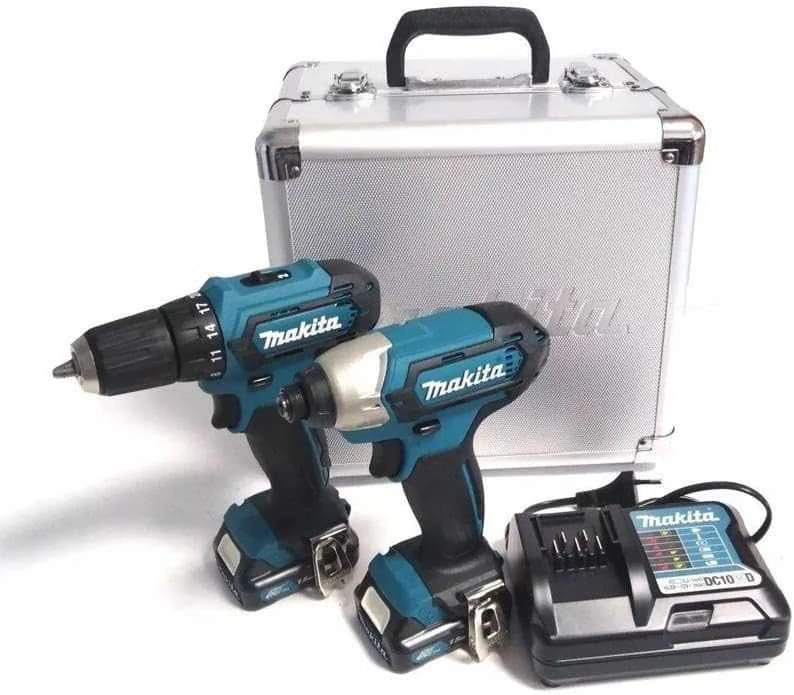 MAKITA akumuliatorinių įrankių rinkinys CLX224X (DF333D + TD110D) 12V 2x1,5Ah