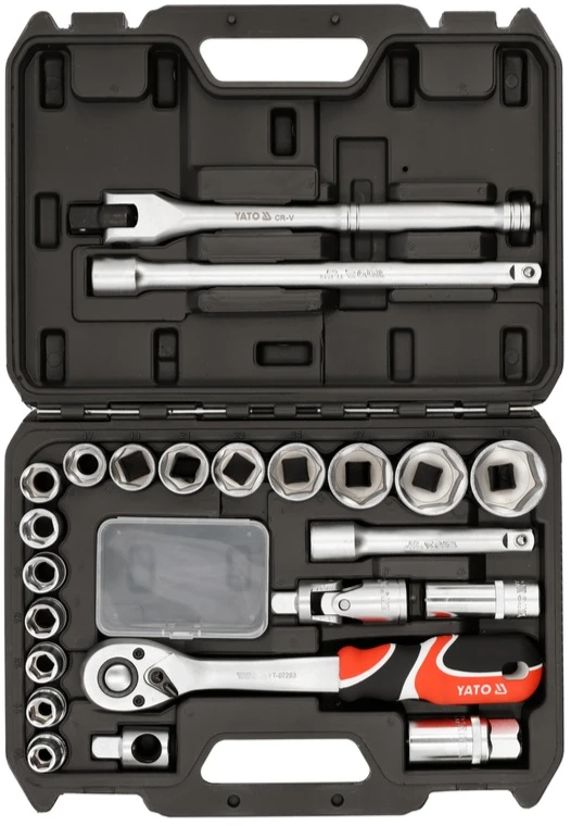 Yato Toya Sa Poland Įrankių rinkinys 1/2" galvutėms | 10–32 mm | 24 vnt (YT-12662)