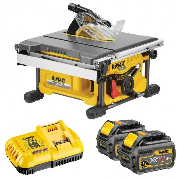Išilginio pjovimo staklės DeWalt FlexVolt DCS7485T2; 54 V; 2x6,0 Ah akum.