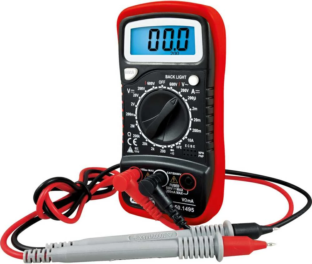 Skaitmeninis multimetras su patikrinimo antgaliais KS TOOLS