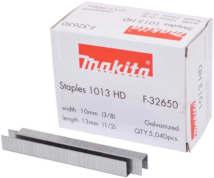 Kabės Makita F-32650; 10x13 mm; 5040 vnt.; galvanizuotos