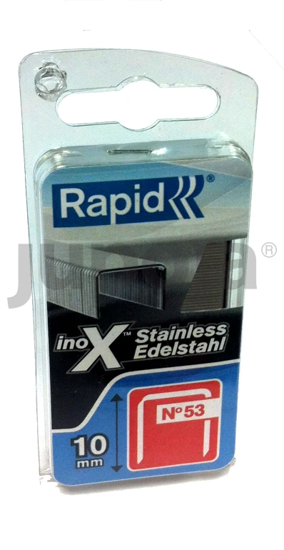 Kabės Rapid; 11,4x8 mm; 1080 vnt.; tipas 53; nerūdijančio plieno