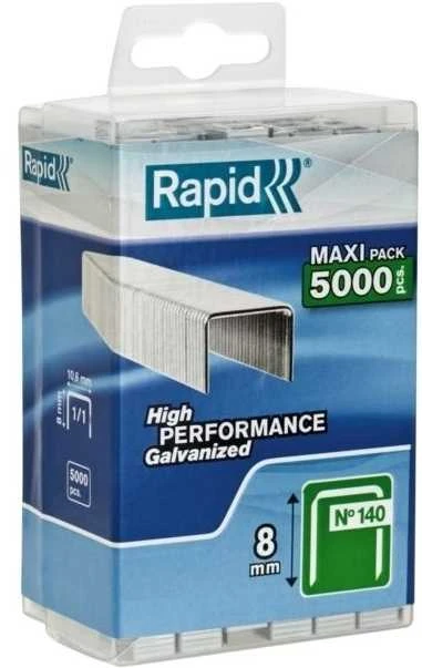 Rapid Kabės Nr140 8mm 5000 vnt plastikinė dėžutė
