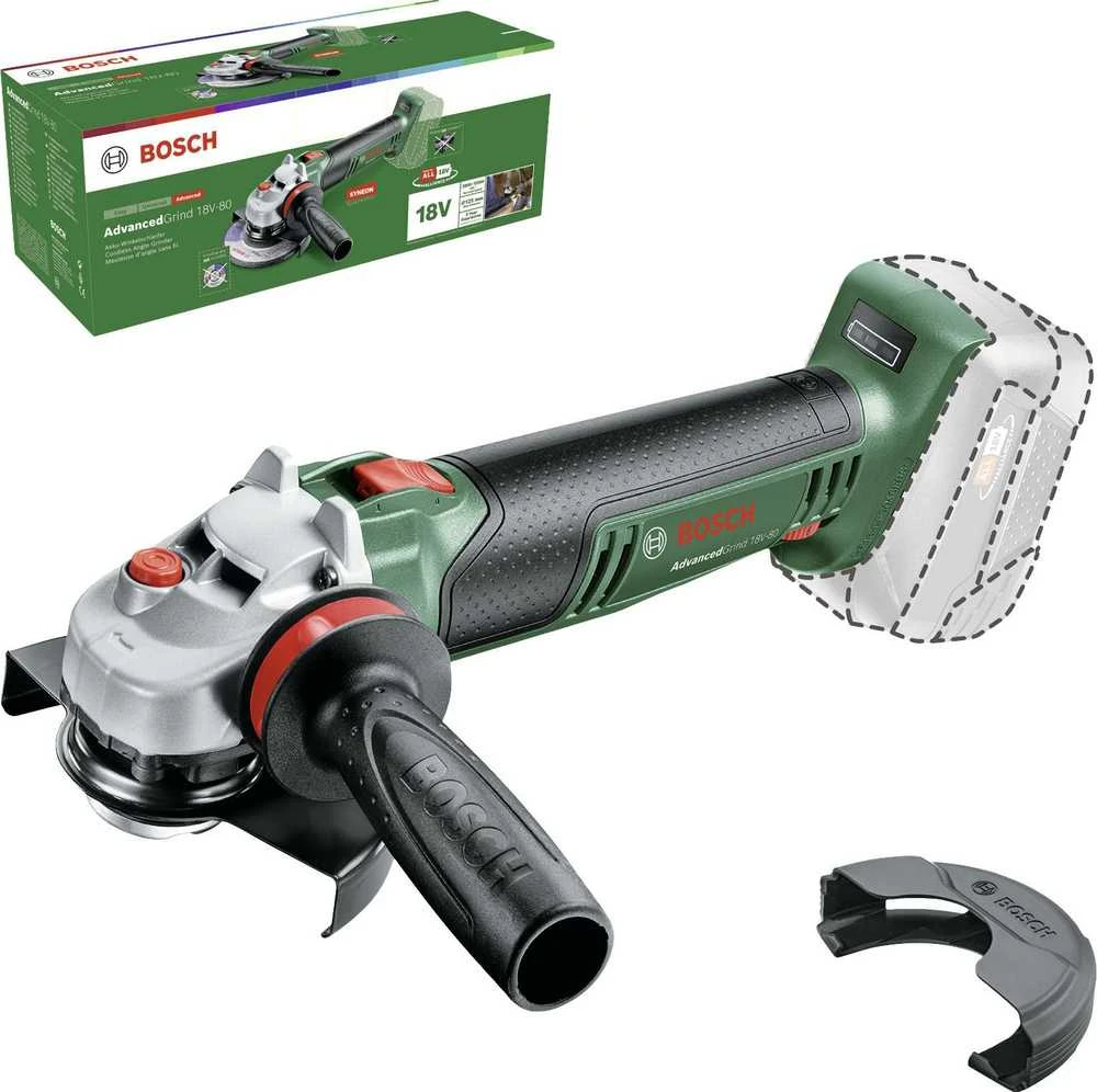 Bosch Akumuliatorinis kampinis šlifuoklis AdvancedGrind 18V-80 125mm be akumuliatoriaus ir kroviklio