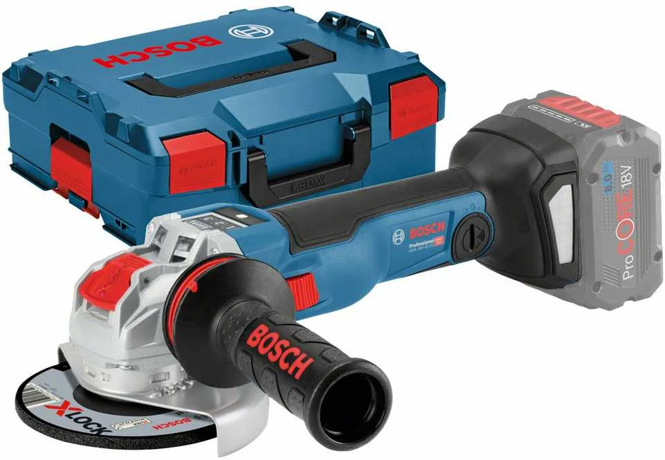 Akumuliatorinis kampinis šlifuoklis su X-LOCK Bosch GWX 18V-10 SC Professional (06017B0400)