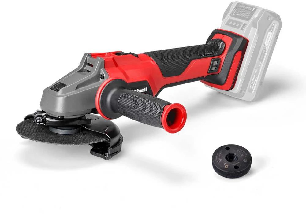 Kampinis šlifuoklis Einhell AXXIO 18/115 Q Solo; 115 mm; 18 V (be akumuliatoriaus ir pakrovėjo)