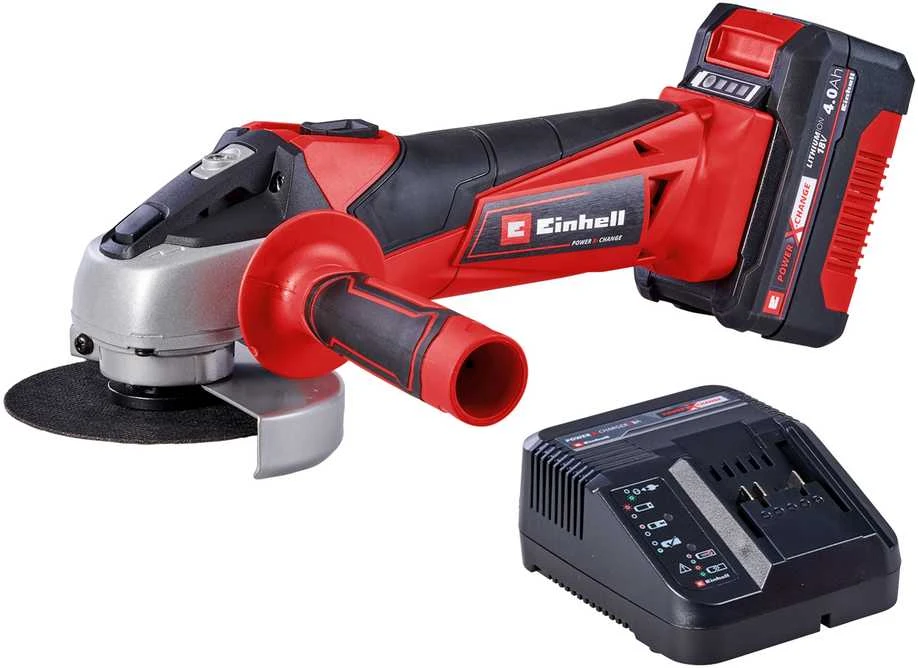 Kampinis šlifuoklis Einhell TC-AG 18/115 Li; 18 V; 1x4,0 Ah akum.