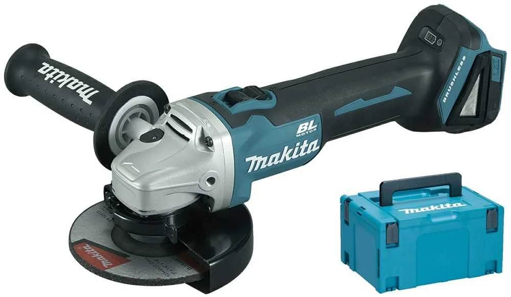 Makita Akumuliatorinis kampinis šlifuoklis DGA504ZJ 18V, 125mm su lagaminu (Be akum. ir kroviklio)