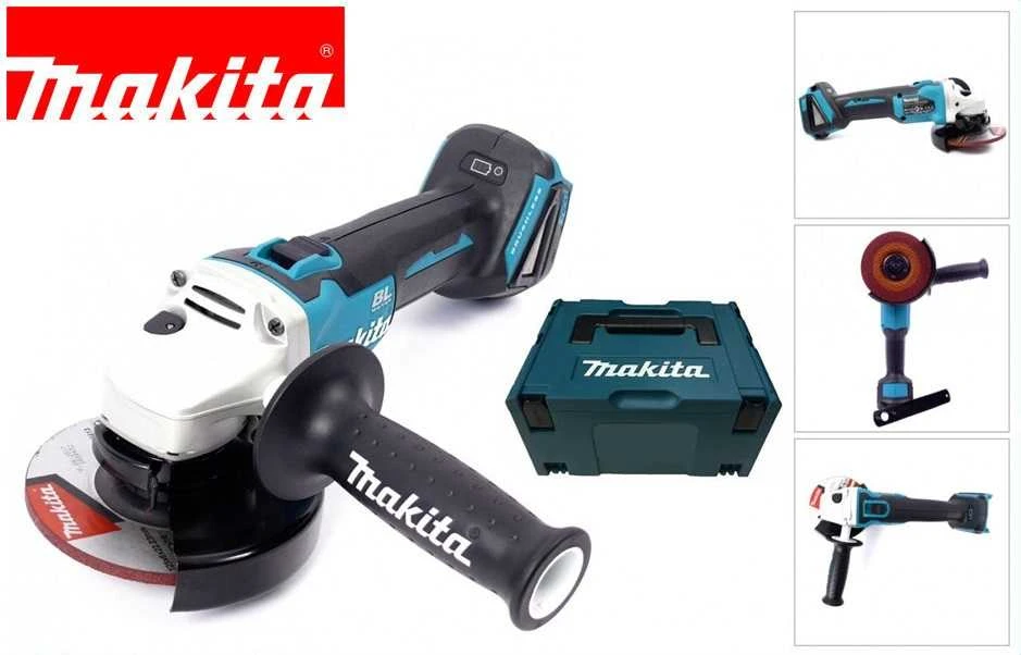 Makita Kampinis šlifuoklis DGA506ZJ, 18V, 125mm, be akumuliatoriaus ir kroviklio