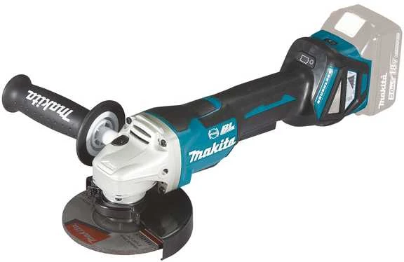 Makita DGA518ZU Akumuliatorinis kampinis šlifuoklis, greičio reguliavimas 3000-8500min-1, 18V, ø125mm, "paddle" jungiklis, AWS, Be akumuliatorių ir kroviklio!