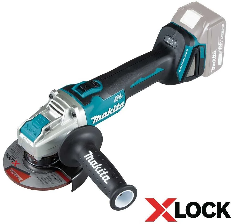 Makita DGA521ZX1 akumuliatorinis šlifuoklis su 18V akumuliatoriumi