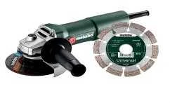 Kampinis šlifuoklis Metabo W 750-125 + priedai