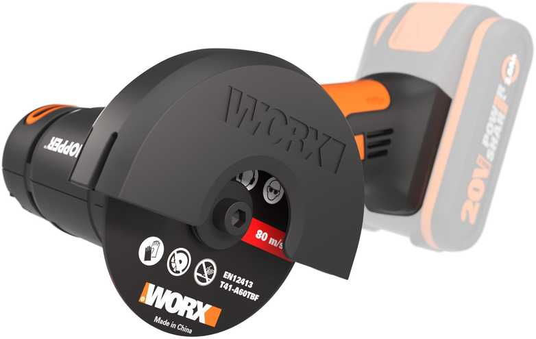 Kampinis šlifuoklis Worx WX801.9; 20 V (be akumuliatoriaus ir pakrovėjo)