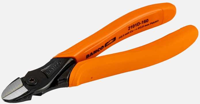 Bahco Šoninio kirpimo replės 125mm PVC renkenos, ypač kietai vielai