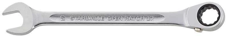 Kombinuotas raktas su terkšle Stahlwille 41171717; 17 mm