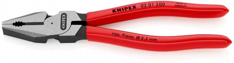 Kombinuotos didelės svertinės jėgos replės KNIPEX 0202200