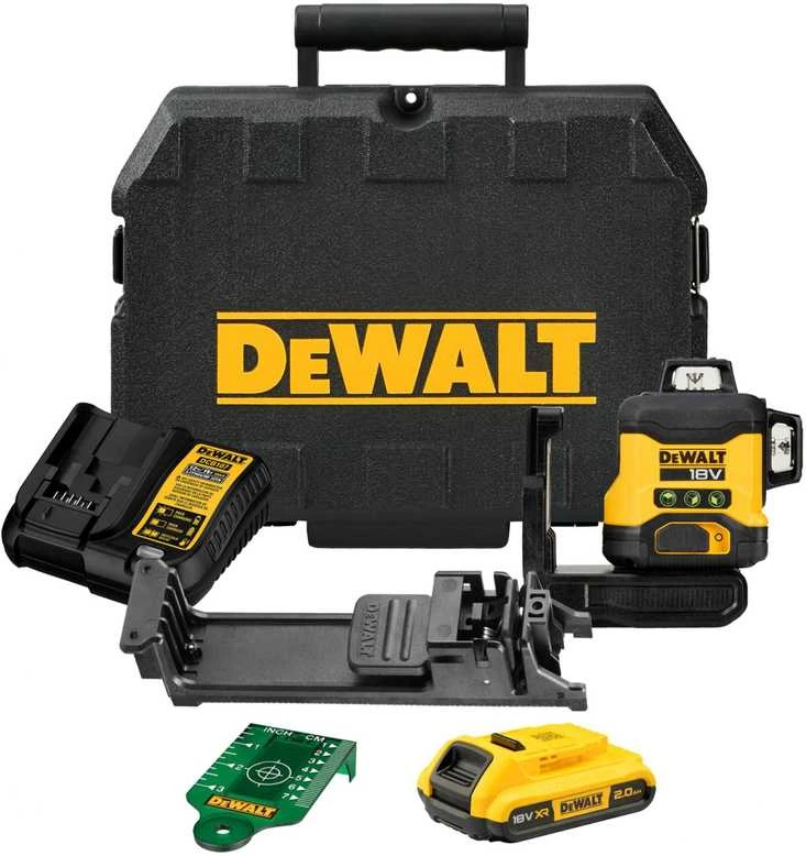 Kryžminis lazerinis nivelyras DeWalt DCLE34031D1-QW; 18 V; 1x2,0 Ah akum.