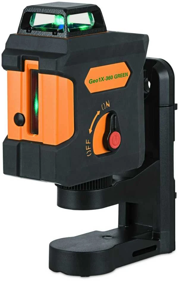 Kryžminis lazerinis nivelyras Geo-Fennel Geo1X-360 Žalias